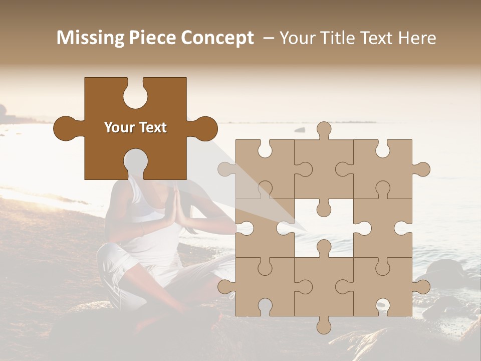 Beauty Bra Yoga PowerPoint Template