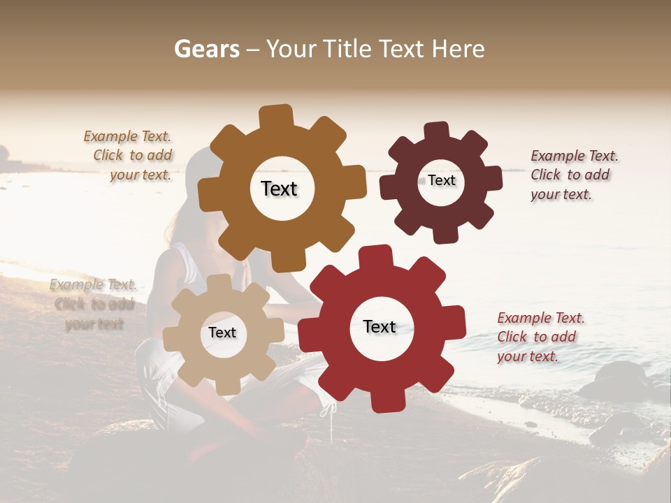 Beauty Bra Yoga PowerPoint Template