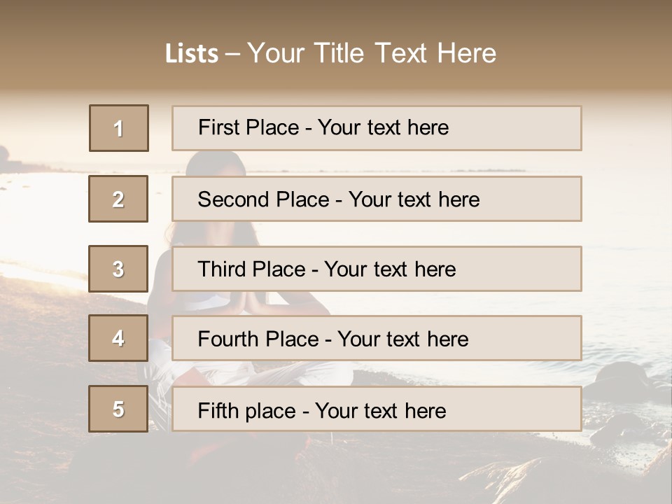 Beauty Bra Yoga PowerPoint Template
