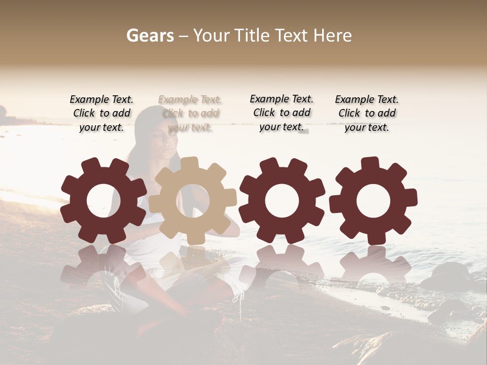 Beauty Bra Yoga PowerPoint Template