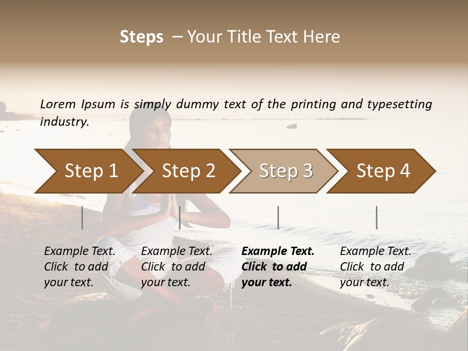 Beauty Bra Yoga PowerPoint Template