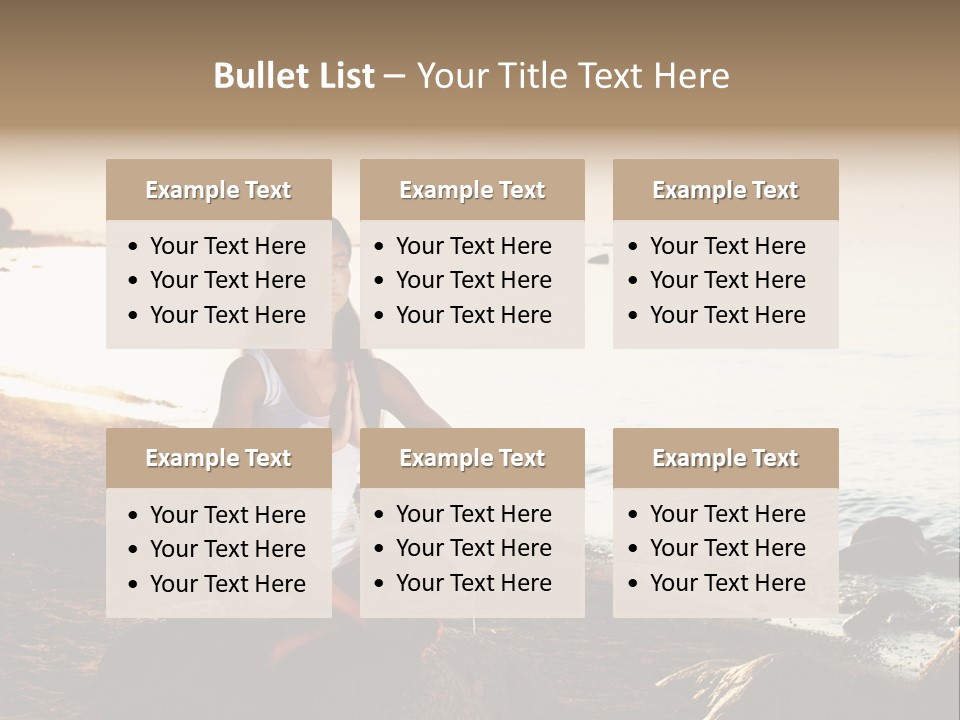 Beauty Bra Yoga PowerPoint Template