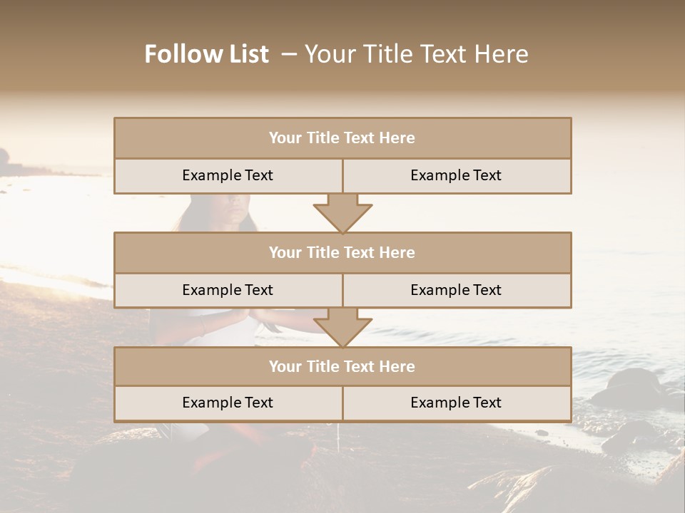 Beauty Bra Yoga PowerPoint Template