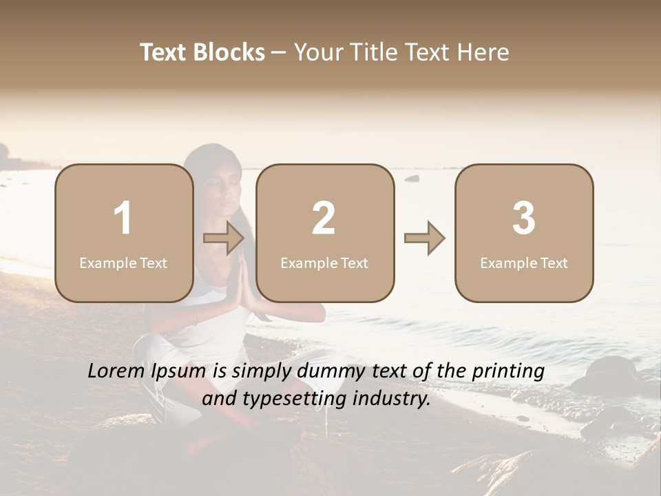 Beauty Bra Yoga PowerPoint Template