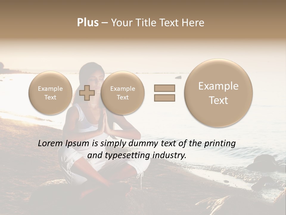 Beauty Bra Yoga PowerPoint Template