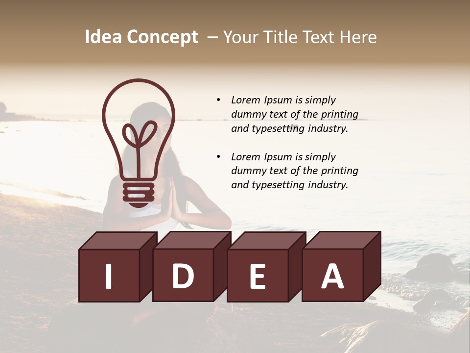 Beauty Bra Yoga PowerPoint Template