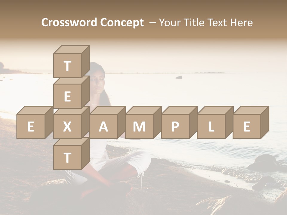 Beauty Bra Yoga PowerPoint Template