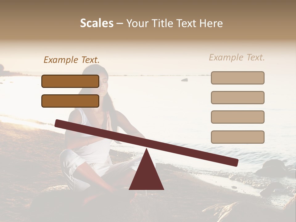 Beauty Bra Yoga PowerPoint Template