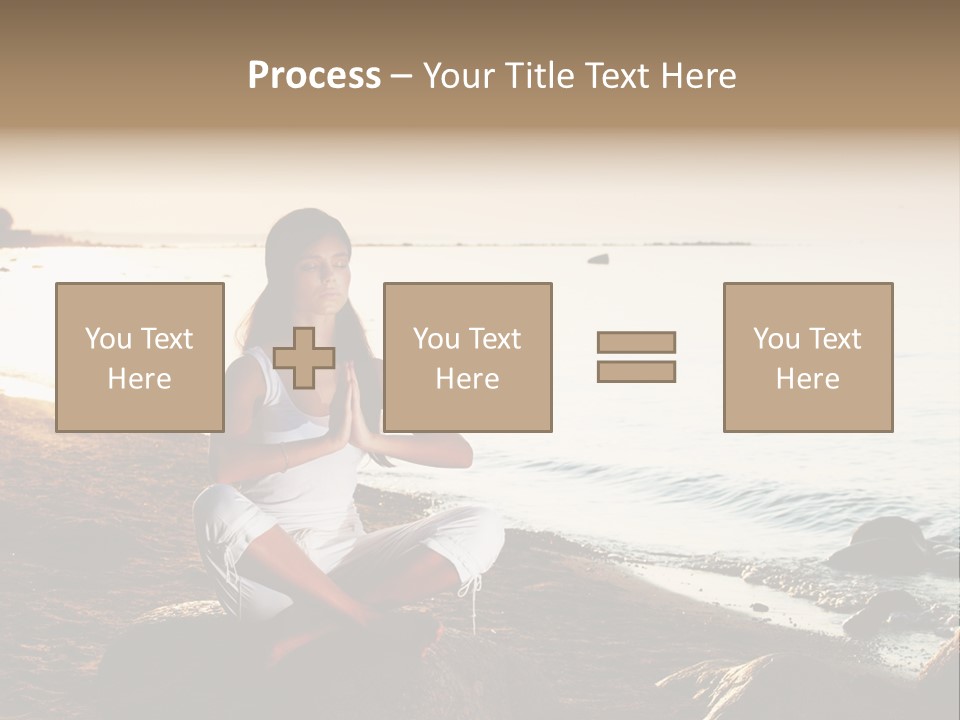 Beauty Bra Yoga PowerPoint Template