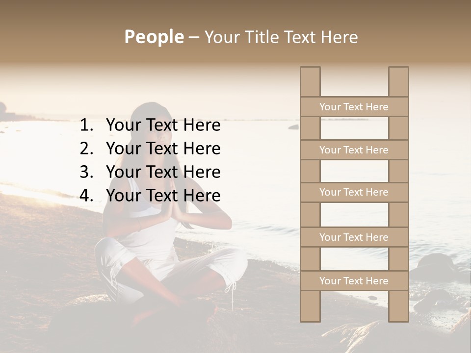 Beauty Bra Yoga PowerPoint Template