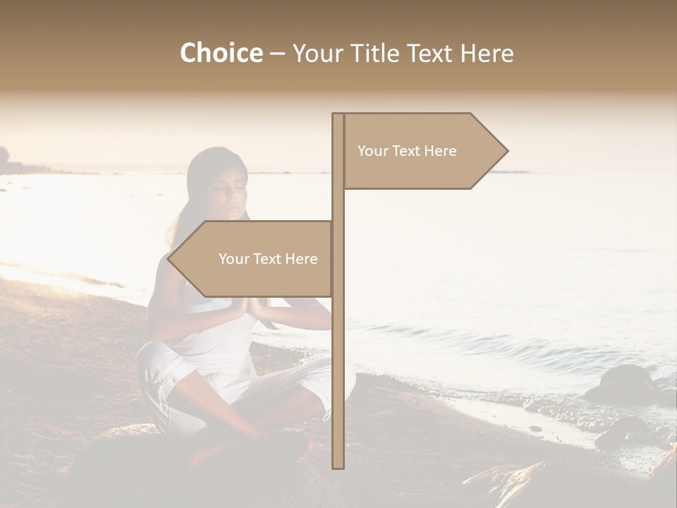 Beauty Bra Yoga PowerPoint Template