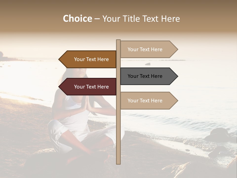 Beauty Bra Yoga PowerPoint Template