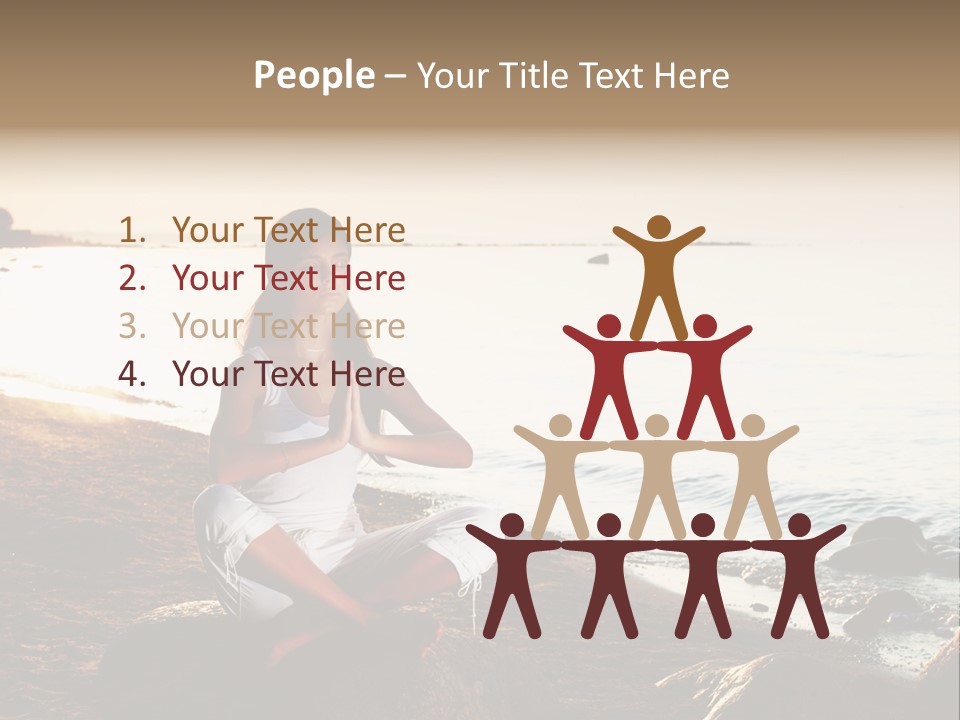 Beauty Bra Yoga PowerPoint Template