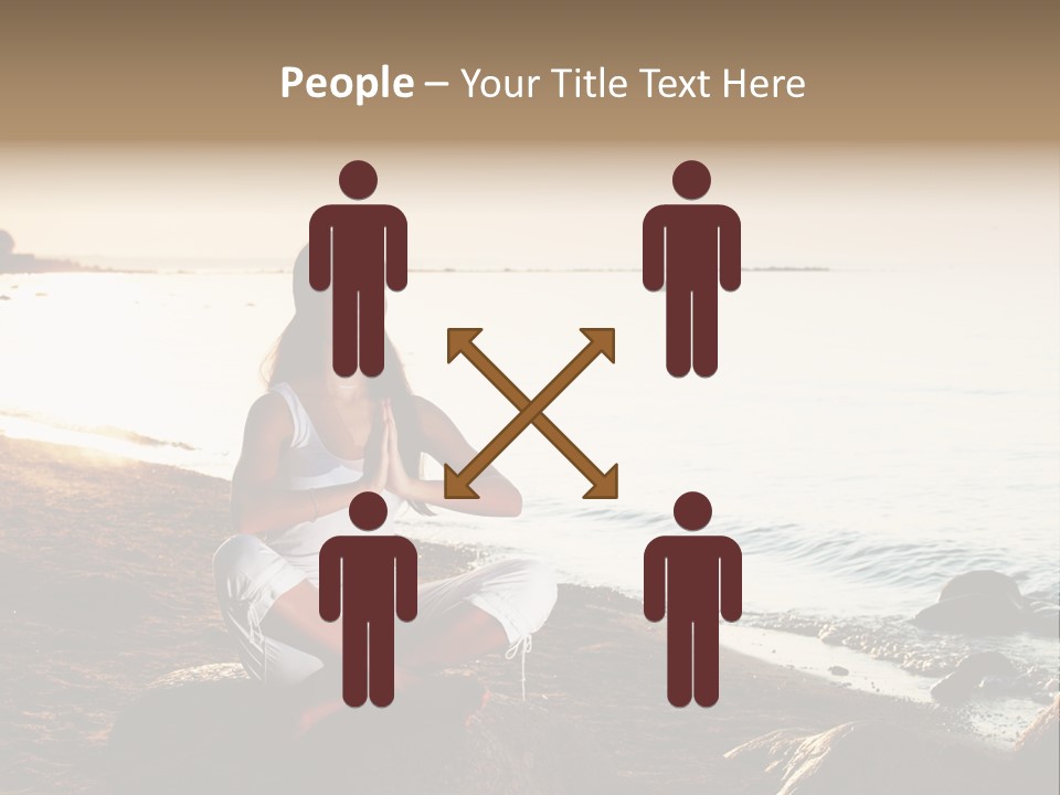 Beauty Bra Yoga PowerPoint Template