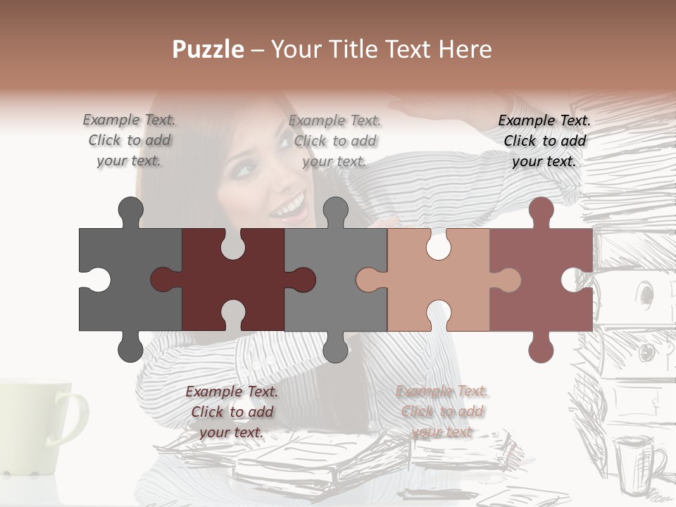 Female Portrait Beautiful PowerPoint Template