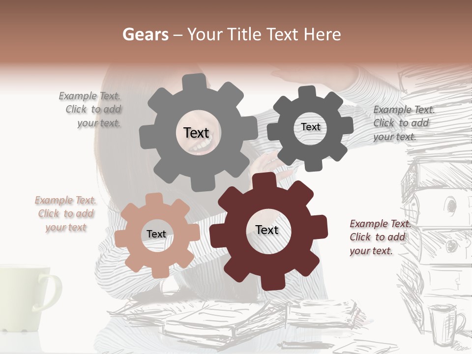 Female Portrait Beautiful PowerPoint Template