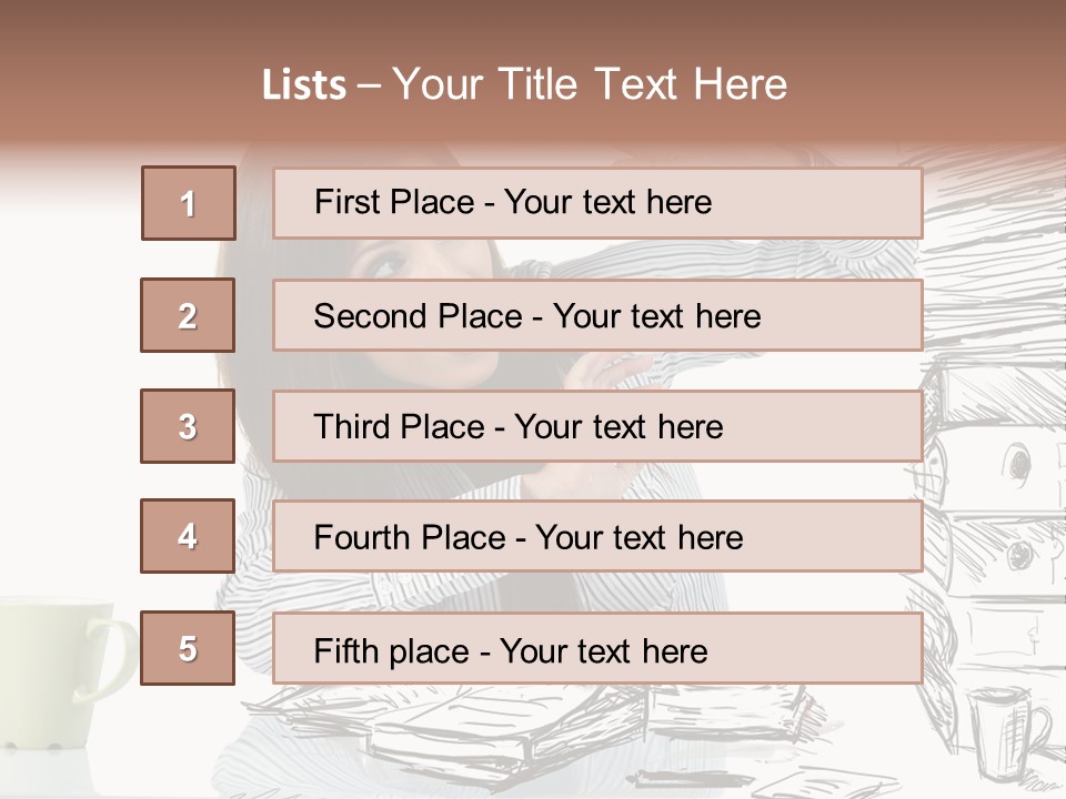 Female Portrait Beautiful PowerPoint Template