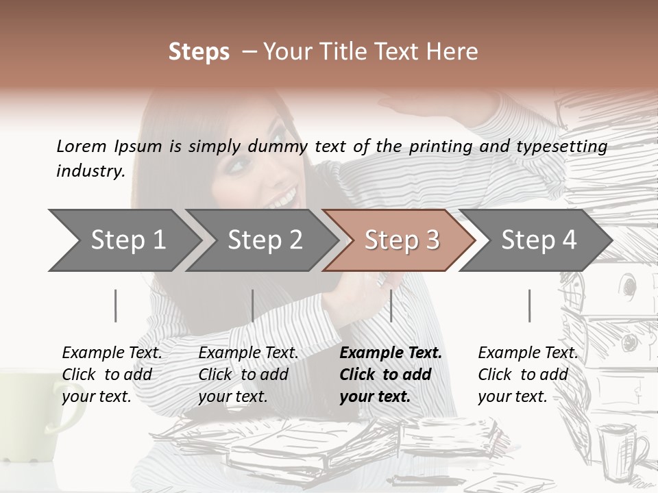 Female Portrait Beautiful PowerPoint Template