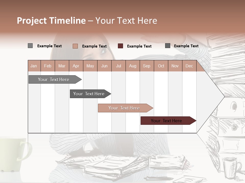 Female Portrait Beautiful PowerPoint Template