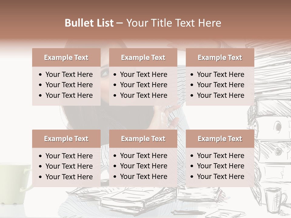 Female Portrait Beautiful PowerPoint Template