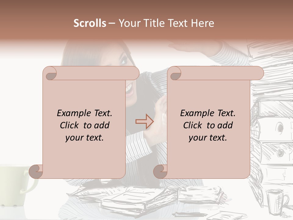 Female Portrait Beautiful PowerPoint Template