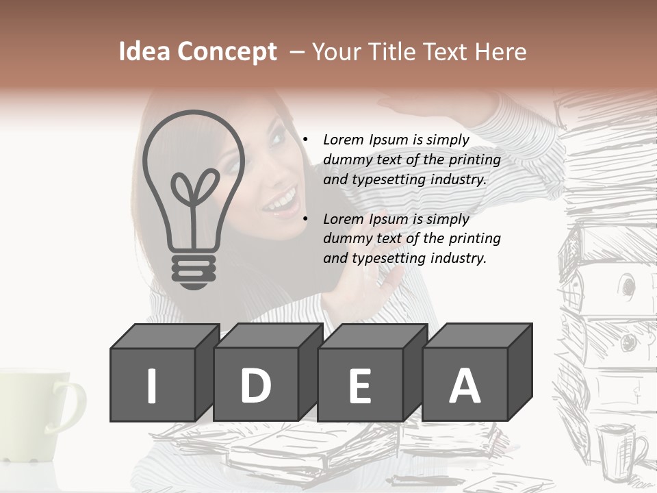 Female Portrait Beautiful PowerPoint Template