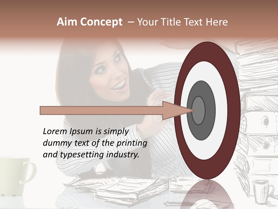 Female Portrait Beautiful PowerPoint Template