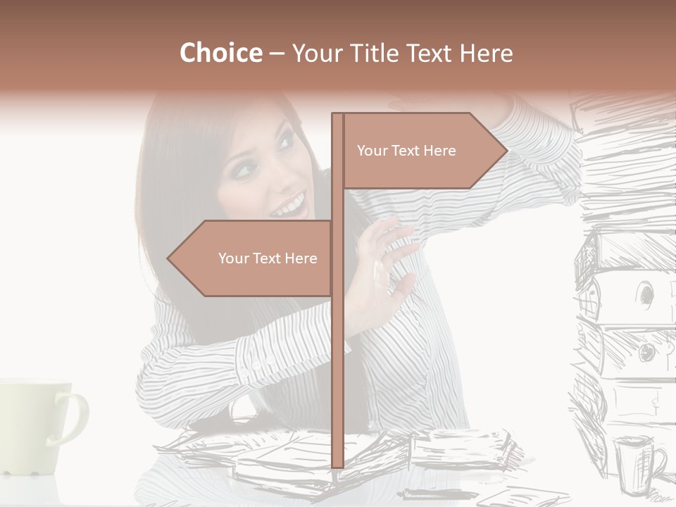 Female Portrait Beautiful PowerPoint Template