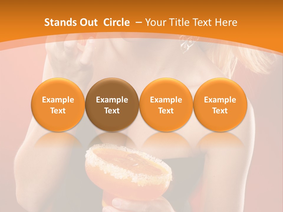 Tequila Cherry Glass PowerPoint Template