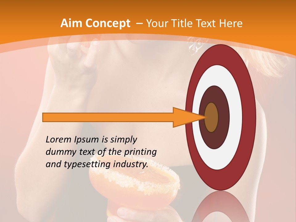 Tequila Cherry Glass PowerPoint Template