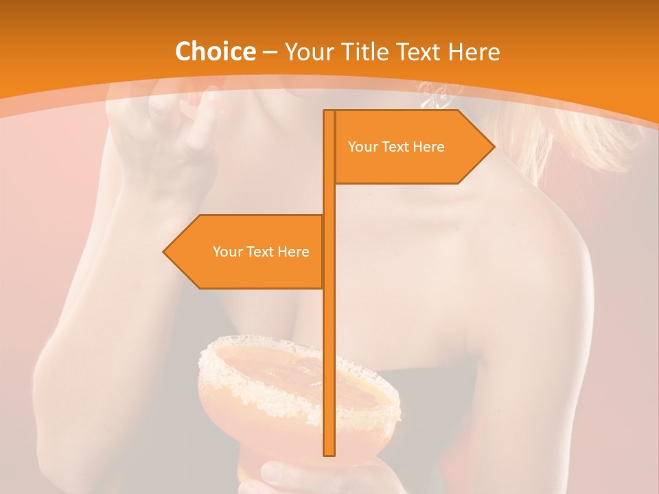 Tequila Cherry Glass PowerPoint Template