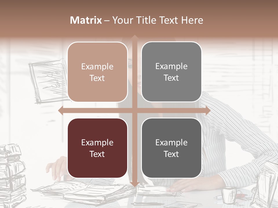 Female Indoors Businesswoman PowerPoint Template