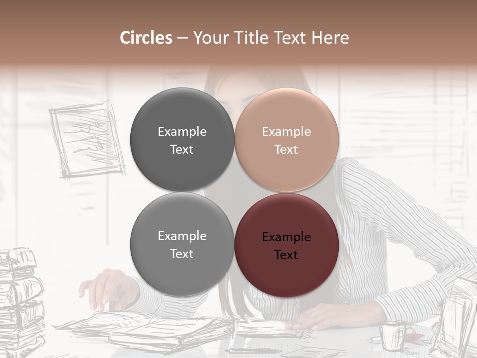 Female Indoors Businesswoman PowerPoint Template