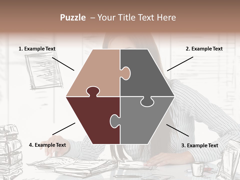 Female Indoors Businesswoman PowerPoint Template