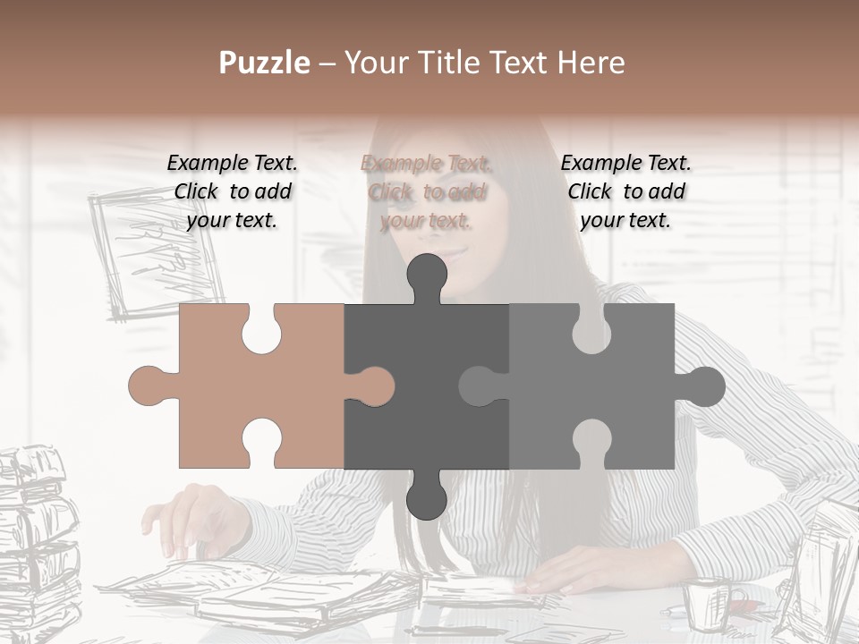 Female Indoors Businesswoman PowerPoint Template