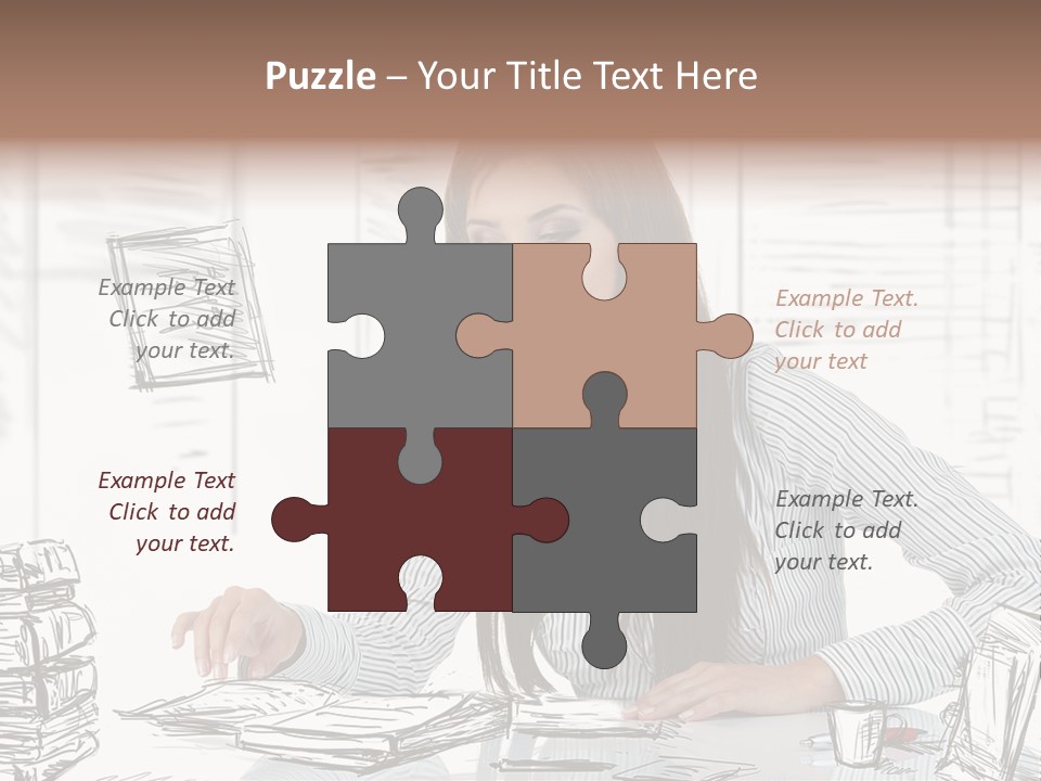 Female Indoors Businesswoman PowerPoint Template