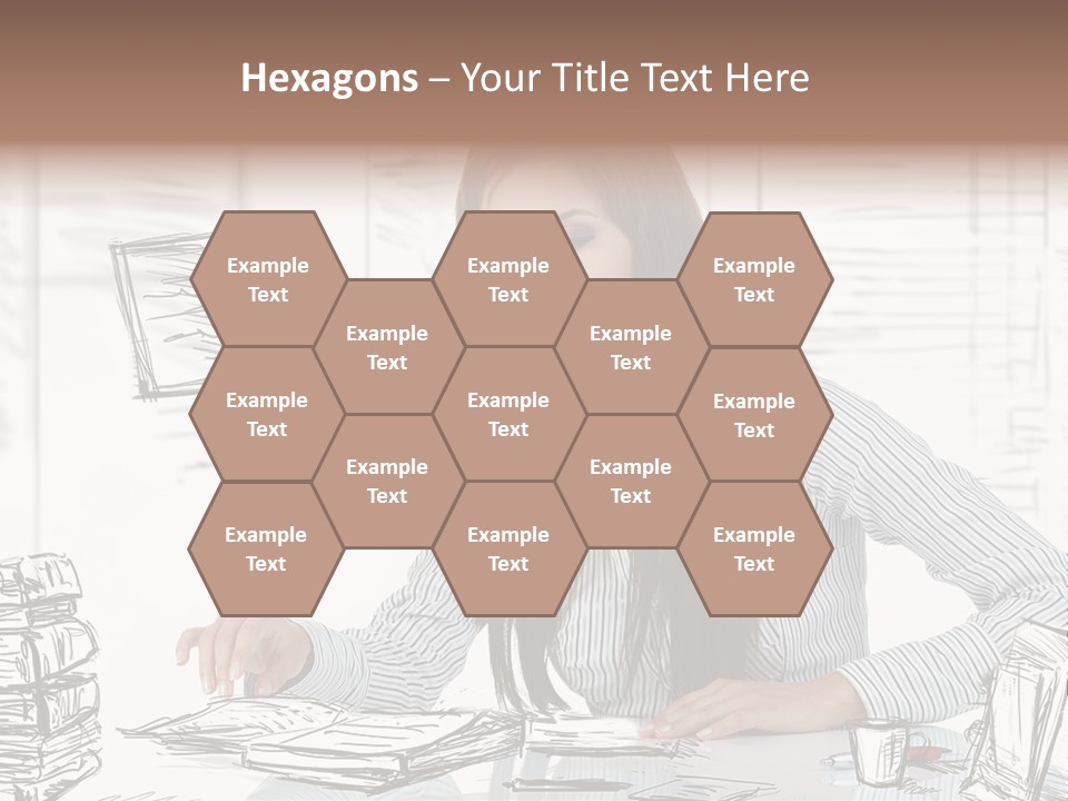 Female Indoors Businesswoman PowerPoint Template