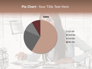 Female Indoors Businesswoman PowerPoint Template