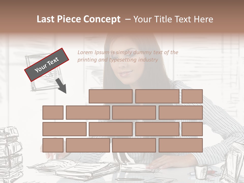 Female Indoors Businesswoman PowerPoint Template