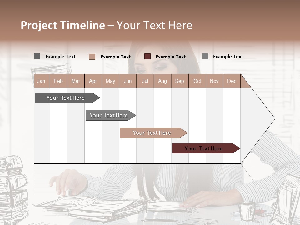 Female Indoors Businesswoman PowerPoint Template