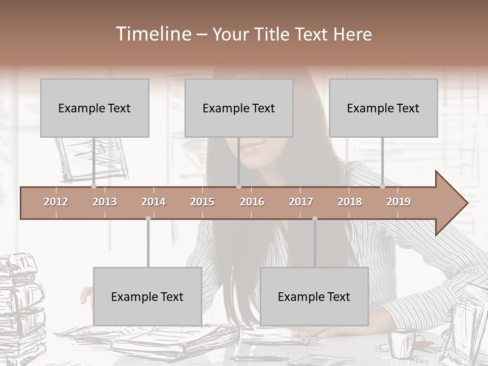 Female Indoors Businesswoman PowerPoint Template