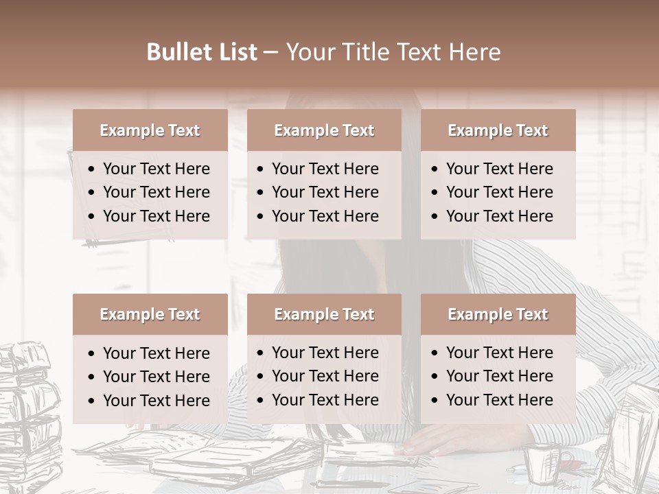 Female Indoors Businesswoman PowerPoint Template