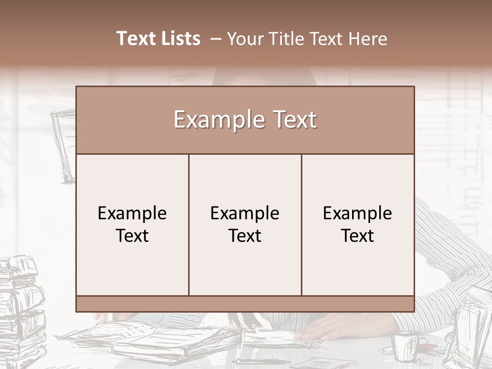 Female Indoors Businesswoman PowerPoint Template