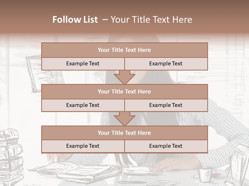 Female Indoors Businesswoman PowerPoint Template