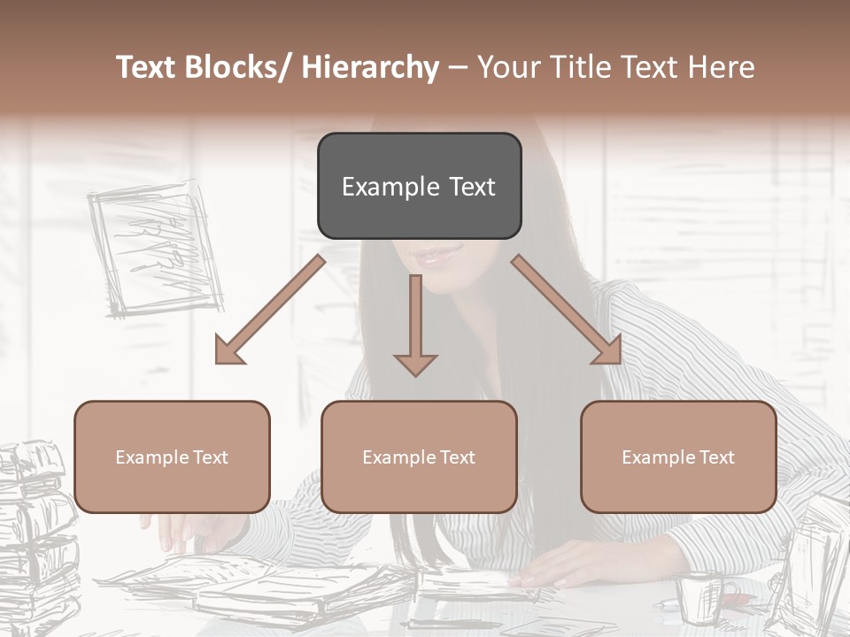 Female Indoors Businesswoman PowerPoint Template