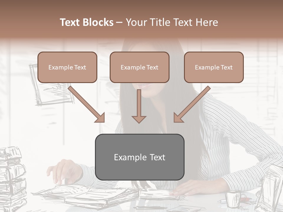 Female Indoors Businesswoman PowerPoint Template
