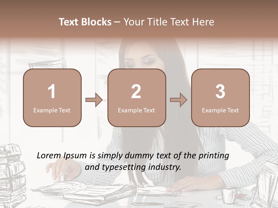 Female Indoors Businesswoman PowerPoint Template