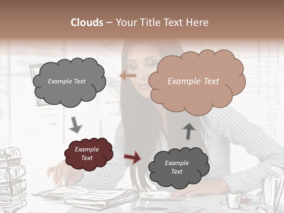 Female Indoors Businesswoman PowerPoint Template