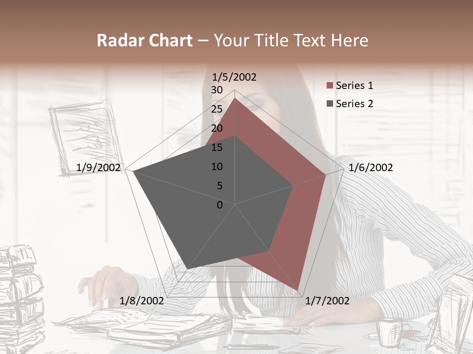 Female Indoors Businesswoman PowerPoint Template