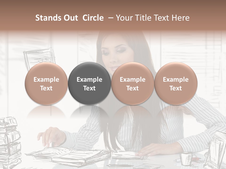 Female Indoors Businesswoman PowerPoint Template